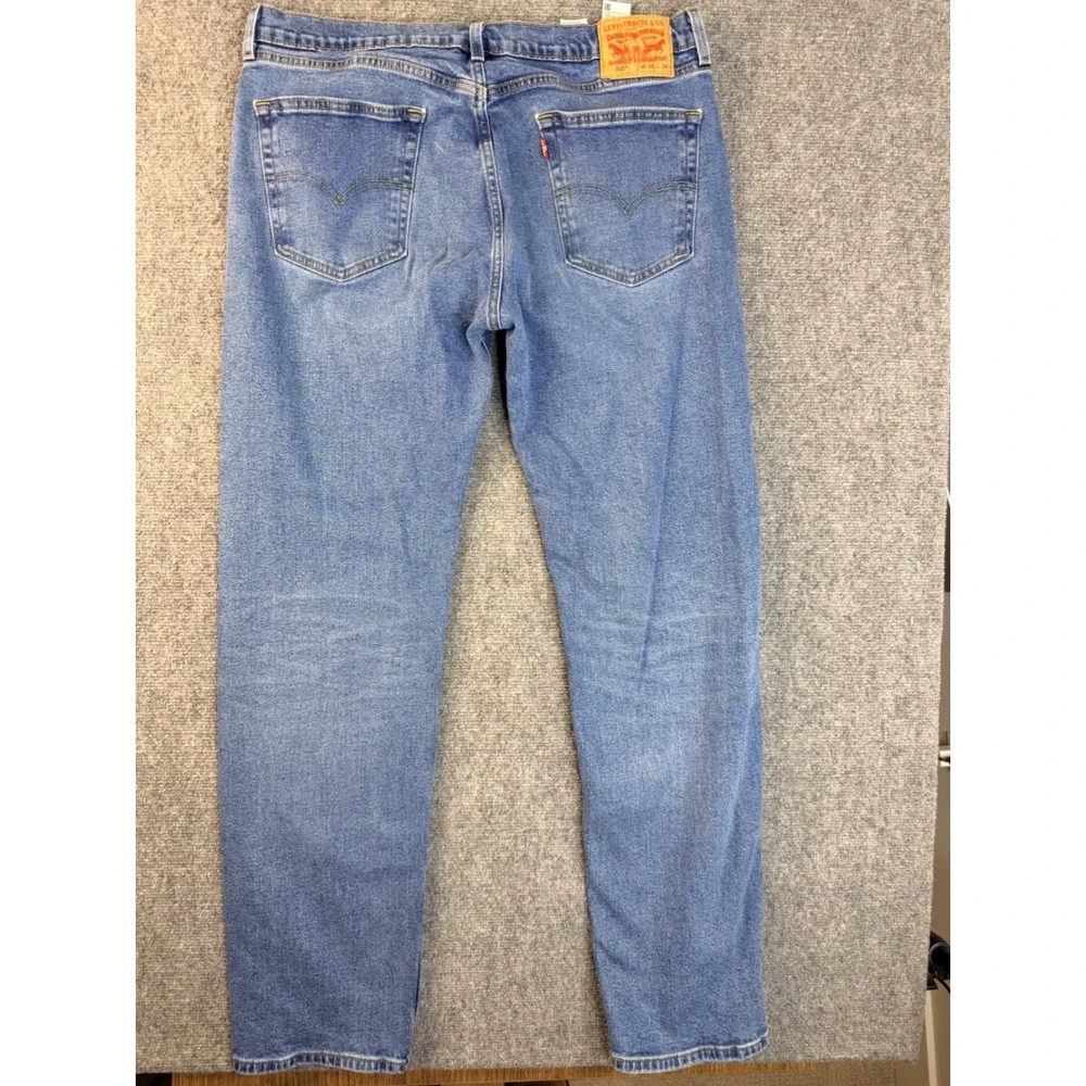 Levis 505 Regular Fit Jeans Mens 36x34 Blue Denim Straight Leg Workwear Pants